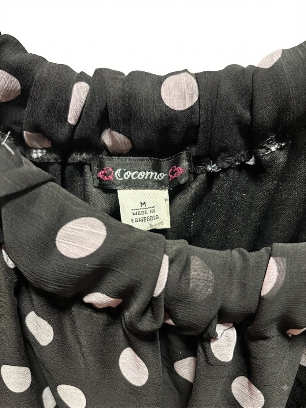 Cocomo Black & White Polka Dot Halter Midi Dress with Ruffle & Belt - NWOT - Picture 6 of 9